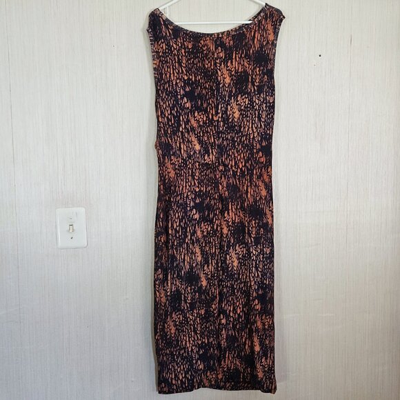 Peruvian Connection Dress Sheath Ruched Waist- Blue - sz L - EUC - Picture 3 of 8